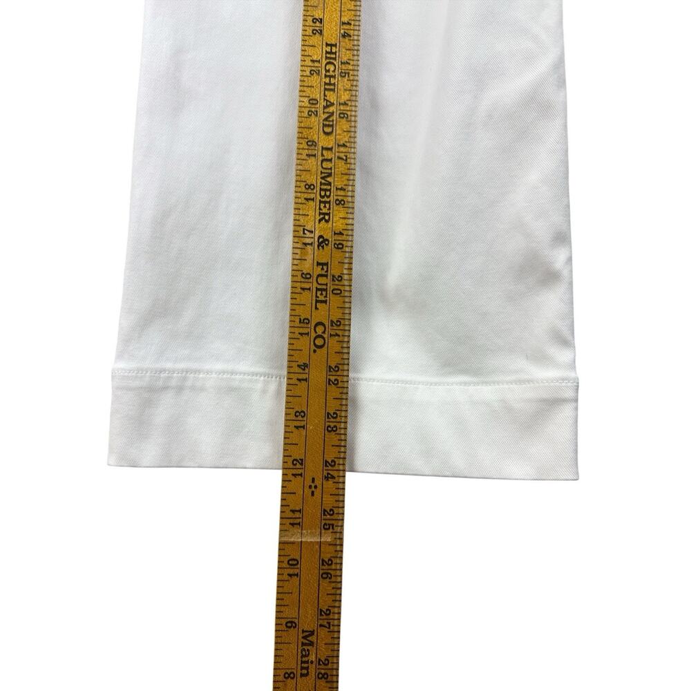 Spanx Pants Bright White Stretch Twill Cropped Wide Leg Pullon Trousers Large - Picture 15 of 16